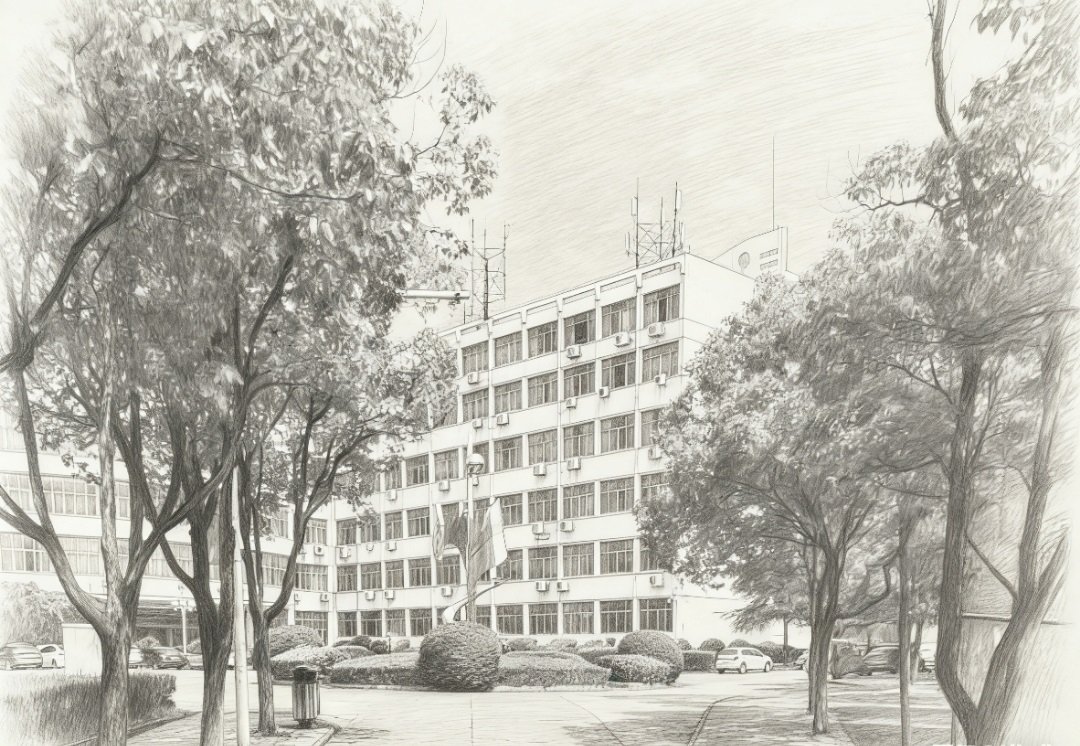 校园风景素描。